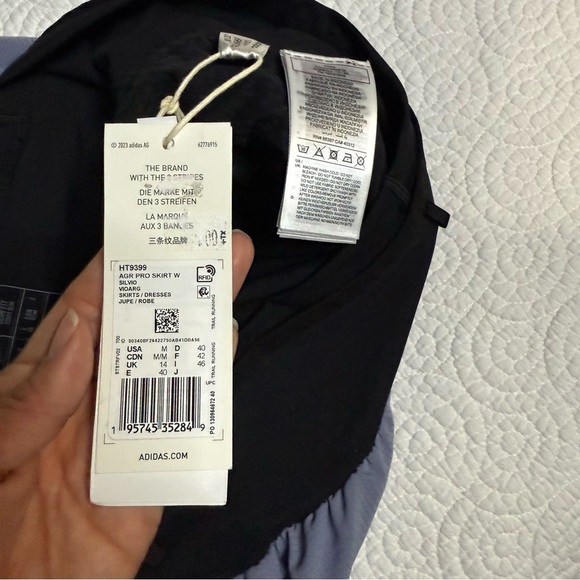 NWT Adidas Black and Gray Skort Athletic Shorts - Picture 10 of 16